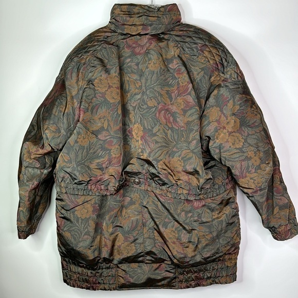 Vintage British Mist Floral Puffer Jacket Size Large 80s - Picture 4 of 9